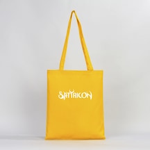 Satyricon Logo Sarı Gabardin Bez Çanta