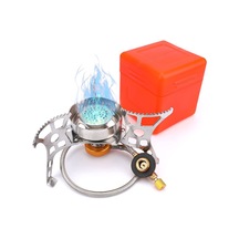 Moveevo Mavi Ateş Bakır Borulu Rüzgarlı Kamp Fırını - Ultra Hafif, Yüksek Verimli Yanma, Katlanabilir Tasarım Elektrikli Çakmak Yok Gümüş