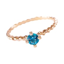 Kuyumcudukkani Mavi Taşlı Trend Yüzük-10388-r-blu Rose Gold