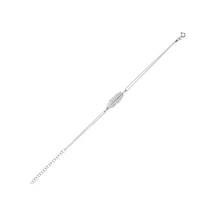 Tüy Motifli Tasarım Kadın Gümüş Bileklik N11.39901