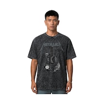 Metallica Rock Metal Müzik Grubu Ön Baskılı Unisex Oversize Vinta Siyah