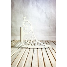 Dekoratif Beyaz Raf Ayağı Tekli