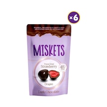 Bitter Çikolata Kaplamalı Çilek 80 Gr X 6 Adet