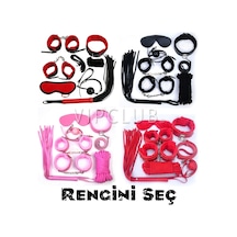 Fantezi Aksesuar Kelepçe Ve Kırbaçlı Fetish Fantezi Set