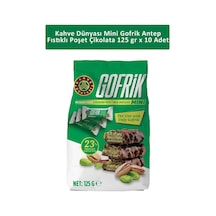 Kahve Dünyası Mini Gofrik Antep Fıstıklı Poşet Çikolata 10 x 125 G