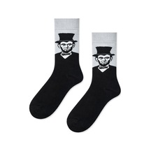 Carnaval Socks Abraham Lincoln Art Desenli Renkli Çorap Çok Renkli