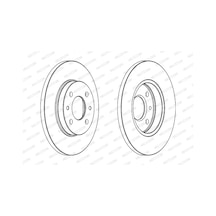 Fren Disk - Fiat Uno, Panda, Fiorino, Palio, 1500/2300, Siena, Duna, Elba, Premio - Ferodo-ddf125