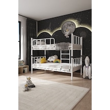 Argimo Zambak Metal Ranza Ve Karyola Beyaz 90 x 190