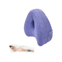 Yaleker Bellek Pamuklu Yan Yatma Bacak Yastığı - Diz Ve Bacak Desteği, Ağrıyı Azaltır, Mavi Diğer