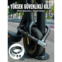 Mey İthalat Şeffaf Pvc Kaplamalı Dayanıklı Motosiklet Ve Bisiklet Güvenlik Kilidi