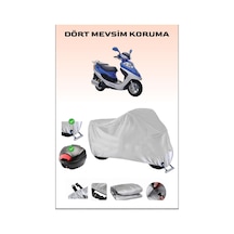 Kanuni Trex 125 İçin Arka Çanta Ve Kilit Uyumlu Gri Motosiklet Branda, Güvenli