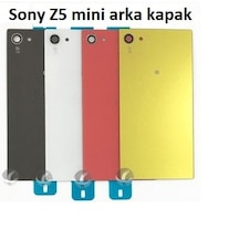 Senalstore Sony Xperia Z5 Compact Mini Arka Pil Batarya Kapak Siyah - Pembe