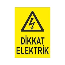 Dikkat Elektrik Tehlike Levhası 25x15 10 Adet - 865607142