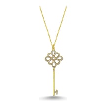 Taşlı Büyük Anahtar Kolye (498176045)