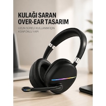 Rgb Işıklı Bluetooth Mikrofonlu Kulaklık Uzun Süreli Kullanım Typ