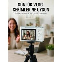 Beyaz 4k Dijital Kamera 2.4 İnç Hd Ekran Ve Led Flaşlı