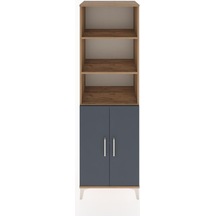 Hyperion Dolap 4 Raflı 2 Kapaklı 60x44x195 Çam-antrasit Atlas Çam