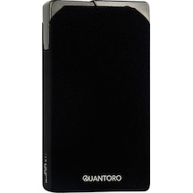 Quantoro Çift Torch Pürmüz Delicili Mat Siyah Metal Puro Çakmağı - Trz1191