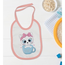 BK Kids Kişiye Özel Pembe Bebek Mama Önlüğü - Model 118 Pembe