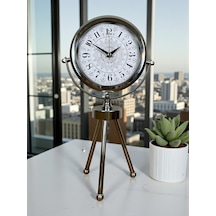 River World Masa Saati 3 Ayaklı Metal Motif Krom Çok Renkli 16517162
