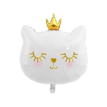 Sevimli Kedi Folyo Balon Beyaz 30 İnç 76 Cm
