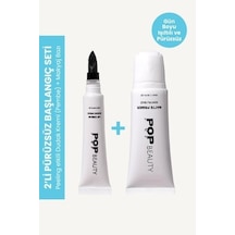 Peeling Yapan Dudak Kremi Pembe & Aydınlık Veren Gözenek Küçülten Makyaj Bazı