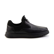 Bambi Siyah Leather Erkek Casual Ayakkabı E01900240203 Siyah