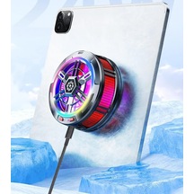 İpad İle Uyumlu Profesyonel Kablolu Yarı İletken Şok Buzlama Tablet Soğutucu Fan Gamer Oyuncu Radyatör Şok Soğutma Fanı Yeni Nesil Altı Çekirdek Teknoloji Soğutma Fanı H20