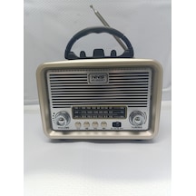 Radyo Ses Bombası Usb Tf Aux Bluetooth Hoparlör Tws Bağlantı - Kahverengi- Tek Ebat