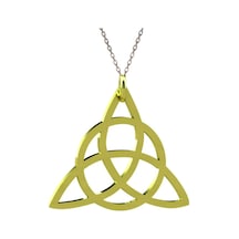 Triquetra Gümüş Kolye - Altın Altın