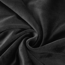 Jms Omıya Siyah 1 Adet Kadife Kumaş Elastik Kesit Kanepe Örtüsü L Şekilli Kanepe Kılıfı 4seater-235-300cm