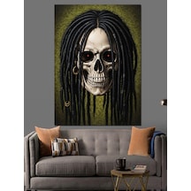 Ahşap Tablo Dreadlock Saçlı Siyah Kadın