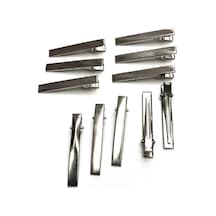 Kadın 6,5 cm Metal Pens Toka 50 Adet Gri
