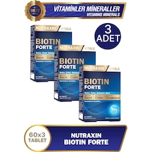 Nutraxin Biotin Forte Tablet 60'lı 3 Adet