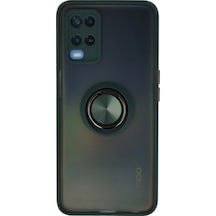 Oppo A54 4g Kılıf Montreal Yüzüklü Silikon Kapak - Yeşil Diğer