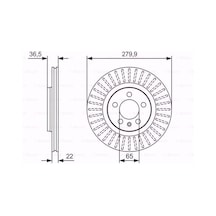 Vw New Beetle 1.8 T 2002-2010 Bosch Ön Fren Diski N11.5512