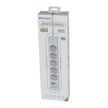 Nivatech 5 Li 5 Mt Usb Şarjlı Akım Korumalı Topraklı Priz Ntc-5220 5 m