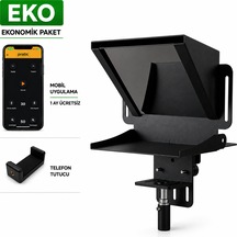 Pratic Teleprompter Eko Set Mobil Kontrollü Yerli Üretim