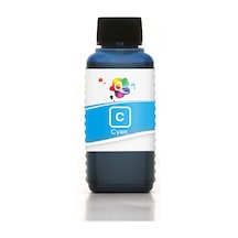 QC Epson EcoTank ET 2500 Uyumlu Yazıcı Mürekkebi 100ml C Cyan Mavi Dye