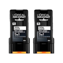 L Oréal Paris 2'li Men Expert Total Clean 5'i 1 Arada Kömürlü Duş Jeli 2 X 300 Ml Acai Üzümü