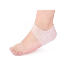 Silikon Topuk Çorabı Beyaz Renk Go53/02972