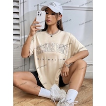 Startmore Unisex Bay Harf Grafikli Düşük Omuzlu Tişört Kod-1309 Siyah