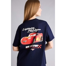 Defacto Baskılı Lacivert Kadın T-shirt H0552ax/nv251