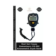 Özel Seri Sayaç Zamanlayıcı Cg-502 Kronometre Siyah Renk