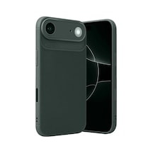 Newface Apple, Uyumlu iPhone 17 Air Auto Focus Karbon Kapak - Koyu Yeşil