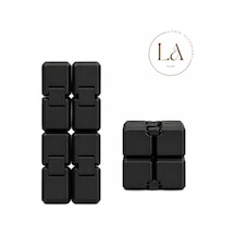 Hareketli Rahatlatıcı Küpü Infinity Cube Katlanabilir Anti Rahatlatıcı Oyuncak 3d Baskı Sonsuz Küp Siyah