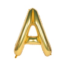 Folyo Balon A Harfi Helyum Balon 36 Cm Gold Renk - A Harf Balon - Harf Folyo Balon - A Harfli Balon Çok Renkli