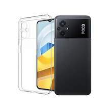 Fitcase Xiaomi Poco M5 Kılıf Kamera Korumalı Silikon Şeffaf Arka Kapak