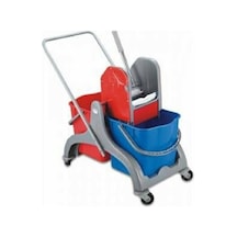 Çift Kovalı Presli Temizlik Arabası