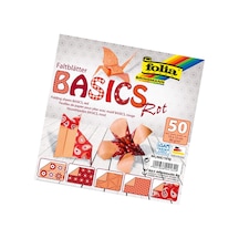 462/1515 Origami Kağıdı Basics Kırmızı 15x15cm 50 Yaprak, 15x15cm 50 Yaprak
